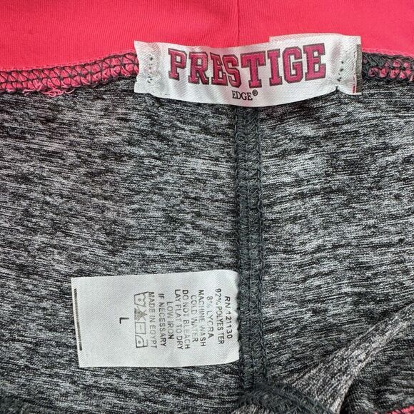 Prestige Edge Athletic Shorts Gray Pink Womens Size Large Pockets - Picture 3 of 6